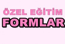 Özel Eğitim Formlar