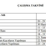 GSL BAŞVURU TAKVİMİ