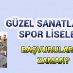 GÜZEL SANATLAR VE SPOR LİSELERLİ BAŞVURULARI