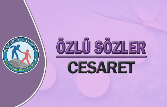 cesaret özlü sözler