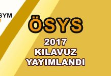 2017 ÖSYS Kılavuzu Yayımlandı