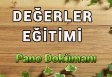 Doğruluk-Dürüstlük Pano Dokümanı-Değerler Eğitimi
