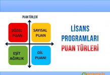 YKS Lisans Programları Puan Türleri