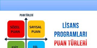YKS Lisans Programları Puan Türleri