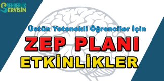 ZEP Planı ve Etkinlik Örnekleri-Üstün Yetenekli Öğrencileri İçin