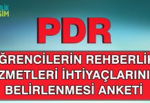 Öğrencilerin Rehberlik İhtiyaçlarının Belirlenmesi Anket Formları Yayımlandı