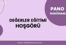 Pano Dokümanı (Değerler Eğitimi)-Hoşgörü