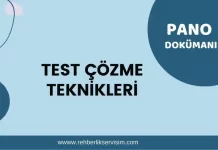 Test Çözme Teknikleri Pano Dokümanı