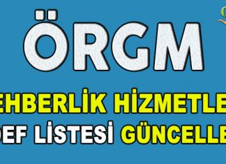 2020-2021 Rehberlik Hizmetleri Hedef Listesi