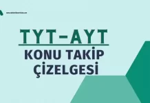 TYT/AYT Konu Takip Çizelgesi
