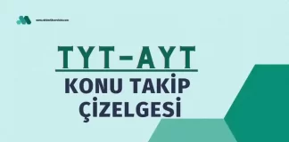 TYT/AYT Konu Takip Çizelgesi