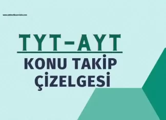 TYT/AYT Konu Takip Çizelgesi