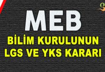 Bilim Kurulunun LGS ve YKS Kararı