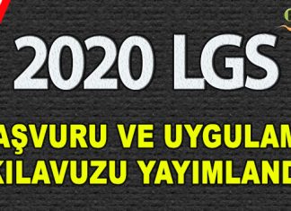 2020 LGS Başvuru ve Uygulama Kılavuzu Güncellendi