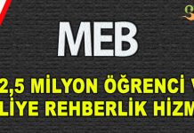 12,5 Milyon Öğrenci Ve Veliye Rehberlik Hizmeti