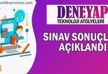 DENEYAP Sınav Sonuçları Açıklandı