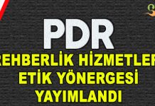 RAM Yönergesi ile Rehberlik ve Psikolojik Danışma Hizmetleri Etik Yönergesi yayımlandı
