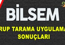 2019-2020 Yılı BİLSEM Grup Tarama Uygulaması Sonuçları