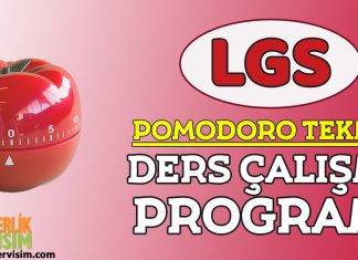 Pomodoro Tekniği İle LGS Ders Çalışma Programı