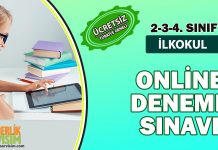 İlkokul Online Deneme Sınavları-Ücretsiz Türkiye Geneli