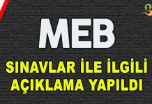 MEB’den Sınavlar İle İlgili Yeni Düzenleme