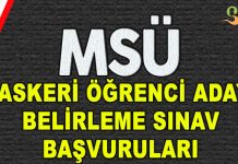 Milli Savunma Üniversitesi Askeri Öğrenci Aday Belirleme Sınav Başvuruları