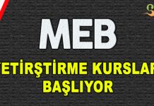8 ve 12. Sınıflar İçin Yüz Yüze Yetiştirme Kursları Başlıyor