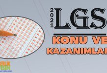 2021 LGS Konu ve Kazanımları