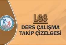 LGS Ders Çalışma Takip Çizelgesi (Kasım 2025)