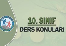10. Sınıf Ders Konuları 10.sınıf konuları