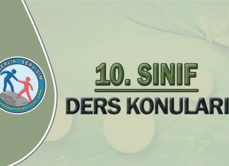 10. Sınıf Ders Konuları 10.sınıf konuları