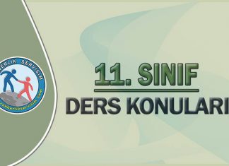 11. Sınıf Ders Konuları ve Konu Takip formu 11. sınıf konuları