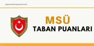 MSÜ Taban Puanları