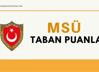 MSÜ Taban Puanları