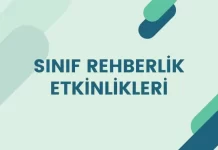 Sınıf Rehberlik Etkinlikleri