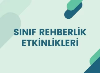 Sınıf Rehberlik Etkinlikleri