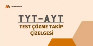 TYT-AYT Ders Çalışma Takip Çizelgesi (Kasım Ayı)