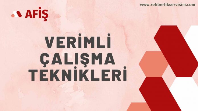 verimli çalışma teknikleri afiş