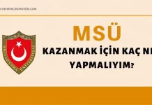 MSÜ Kazanmak İçin Kaç Net Yapmak Gerekir?
