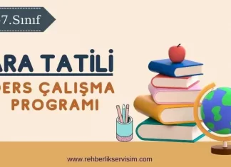 2025 Kasım Ara Tatili Ders Çalışma Programı (5-6-7. Sınıf)