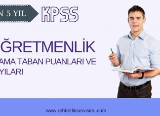 KPSS Öğretmenlik Atama Taban Puanları ve Sayıları kpss atama taban puanları