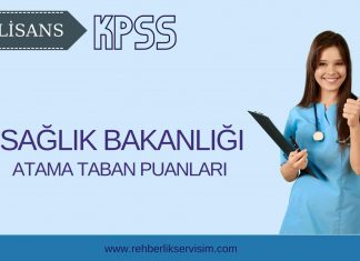 Sağlık Bakanlığı Ön Lisans KPSS Atama Taban Puanları