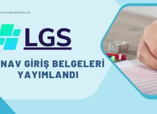 LGS-Sınav Giriş Belgeleri Açıklandı