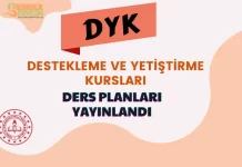 Destekleme ve Yetiştirme Kursları Yıllık Planları Yayınlandı