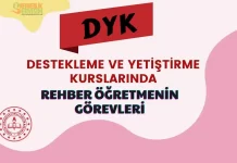 Destekleme ve Yetiştirme Kursları Rehber Öğretmenin Görevleri