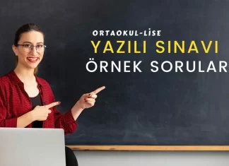 2. Dönem 2. Yazılı Örnek Soru Kitapçıkları Yayımlandı