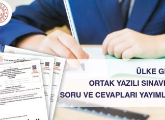 Ortak Sınavların Soru ve Cevapları Yayımlandı