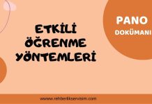 ETKİLİ ÖĞRENME YÖNTEMLERİ-PANO DOKÜMANI