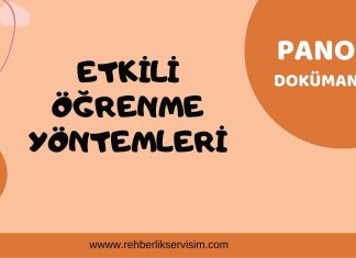 ETKİLİ ÖĞRENME YÖNTEMLERİ-PANO DOKÜMANI