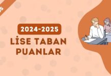 2024-2025 Lise Taban Puanlar ve Yüzdelik Dilimleri